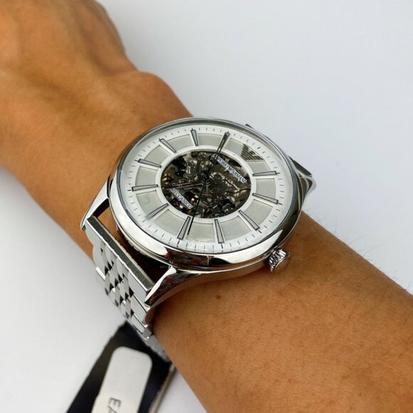 Emporio Armani AR1945 Men's Stainless Steel Automatic Watch, New with Tags - Picture 3 of 5